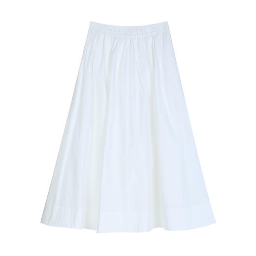 NEELLY纳俪商场同款夏季新款白色清新优雅半身裙女显瘦气质大摆裙N26044E04552 商品图3