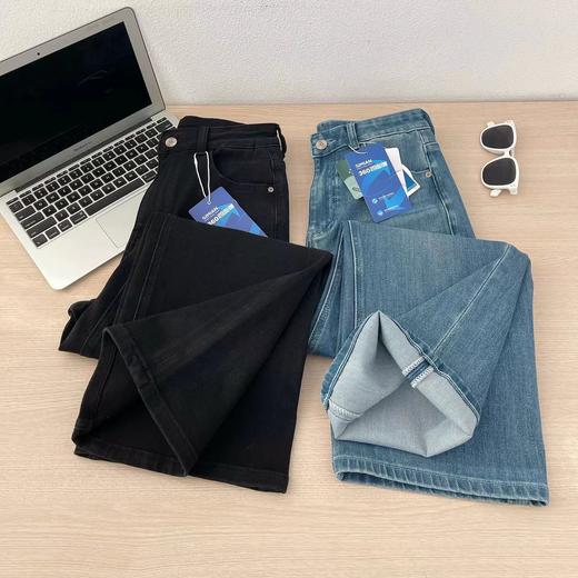 F030147四面弹高腰显瘦直筒牛仔裤女春季2026新款裤子小个子九分裤直筒裤 商品图3