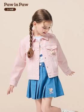 pawinpaw童装翻领牛仔外套PCJEF3821M