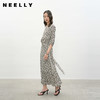 NEELLY纳俪商场同款夏季新款黑白碎花收腰连衣裙女显瘦休闲长裙N26044Y04569 商品缩略图0