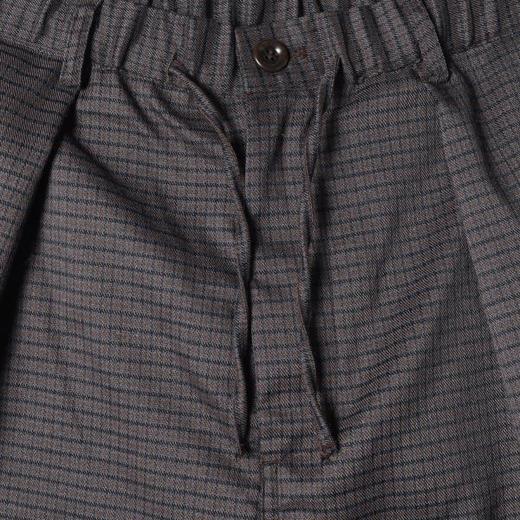 SDSA男装2026新款潮牌日系褶皱休闲裤男女同款细格纹阔腿裤 商品图1