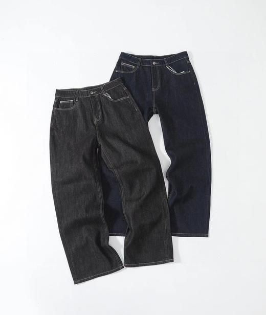 F030193美式赤耳丹宁复古水洗直筒微阔重磅原牛牛仔裤 商品图0