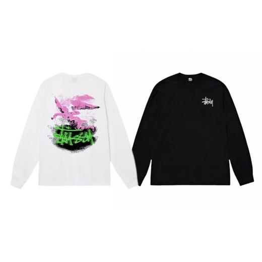 F030165天使logo印花情侣圆领长袖T恤 商品图0