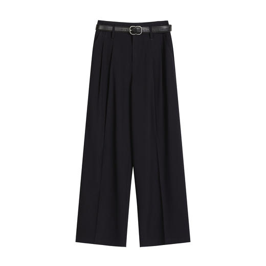 NEELLY纳俪商场同款春新款时尚慵懒休闲西装裤女立体直筒松弛长裤N26023H01097 商品图3