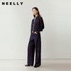 NEELLY纳俪商场同款春新款时尚立体明线阔腿牛仔裤女慵懒随性长裤N26023H01092 商品缩略图0