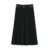 NEELLY纳俪商场同款夏季新款高腰百褶开衩半身裙女优雅气质A字裙N26044E04522 商品缩略图3