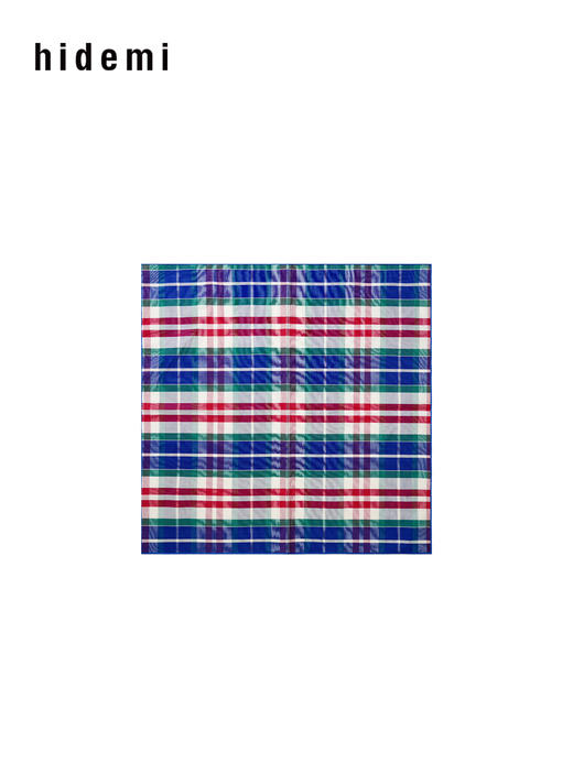 hidemi副线小h 小男孩色织格纹有机棉休闲宽松长袖衬衫外套长裤包方巾四件套 商品图14