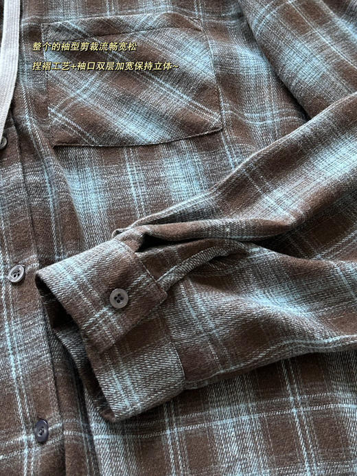 韩国Bellide拼接格子连帽衬衫 商品图13