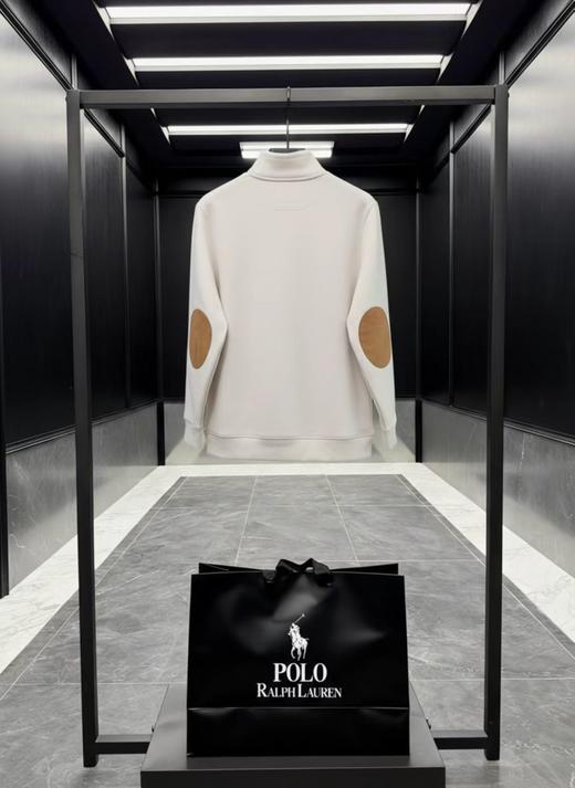 F030111双面麂皮绒拼接秋冬男士半拉链卫衣 商品图7