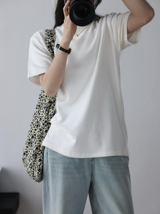 小众原单董洁同款R刺绣小o短袖 商品图5