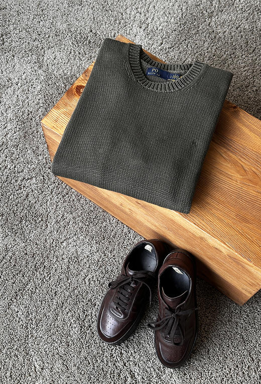 单品包邮单品包邮 THS-RL马球 男装新款成衣染色棉质针织衫 AM1191 商品图3