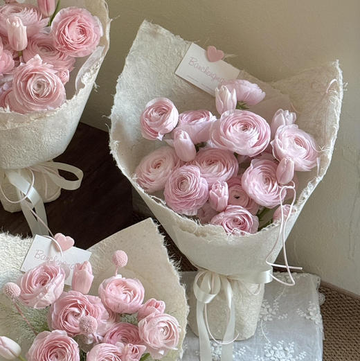 《粉黛未央》河内洋牡丹郁金香精致花束 商品图4