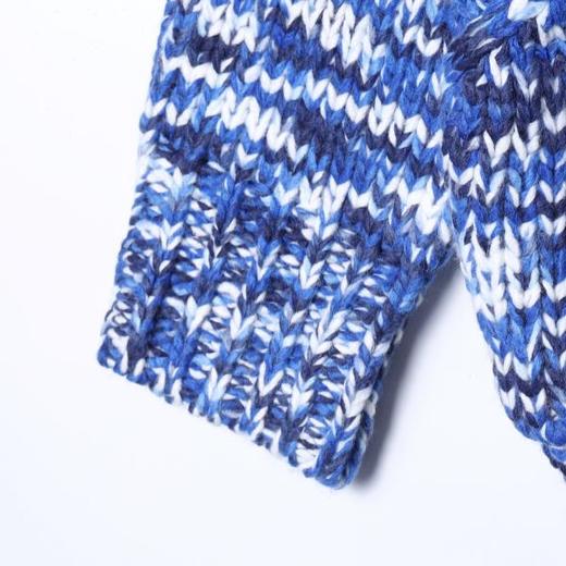 SDSA男装2026新款潮牌慵懒风针织开衫男女同款花纱连帽拉链毛衣 商品图3