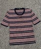 女款条纹logo短袖T恤ho020 商品缩略图0