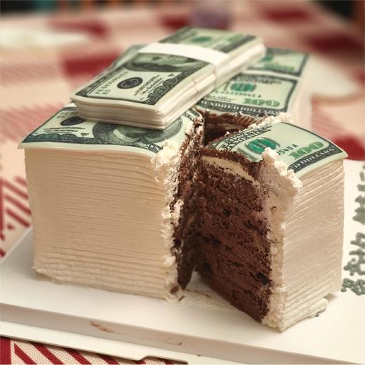 【甜久荟 方形蛋糕】"资产过亿" 生日 庆典 聚会 商务 法国进口纯动物脂鲜奶蛋糕 低糖不齁不腻 图片展示位巧克力蛋糕胚+奥利奥碎+奶油 商品图5