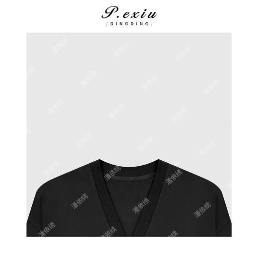 03-2潘依绣丁丁宠粉V领宽松卫衣长袖T恤Q93901 商品图2