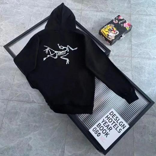 F030119春季款印花前面小LOGO后背大logo纯棉连帽卫衣 商品图4