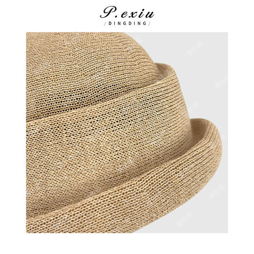 PanYiXiu/潘依绣法式赫本风和纸纱轻薄透气渔夫帽遮阳帽 SYC60023 商品图4