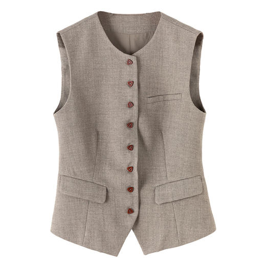 百媚生 轻奢老钱减龄春季西装马甲65762-1 商品图4