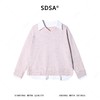 SDSA男装2026新款日系针织上衣杂点工艺衬衫领拼接宽松针织衫 商品缩略图0