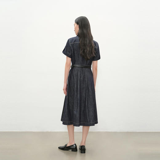 NEELLY纳俪商场同款夏季新款复古休闲牛仔连衣裙女慵懒收腰长裙N26044Y04533 商品图1