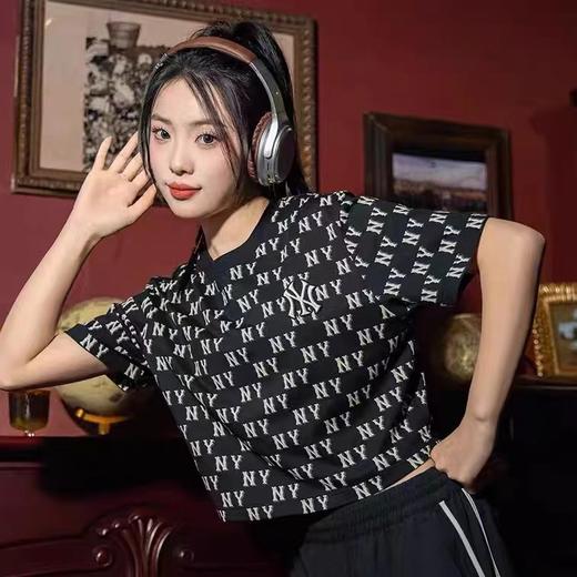 F030168夏季休闲百搭字母满印短款圆领套头T恤 商品图10