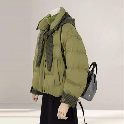 裁缝学苑AQ595韩系连帽羽绒服纸样女装冬季新款宽松短款外套样板图纸 商品图3