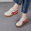 雀说 复古德训鞋女透气网面拼色阿甘鞋系带休闲运动单鞋ZM269067 商品缩略图1
