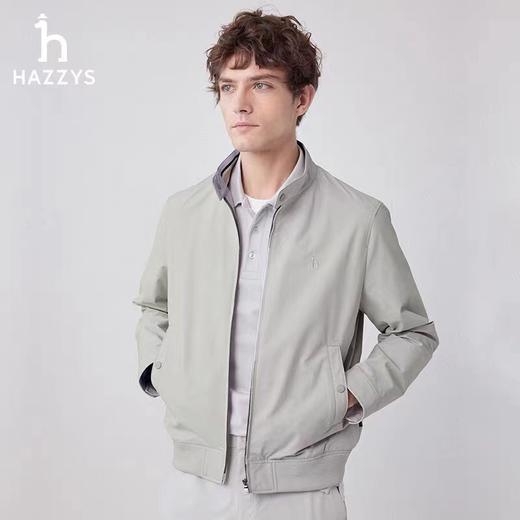 F030155男装春秋新款时尚宽松简约休闲纯色立领拉链夹克外套 商品图9