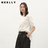 NEELLY纳俪商场同款夏季新款简约圆领五分袖衬衫女百搭透气上衣N26044R04534 商品缩略图0