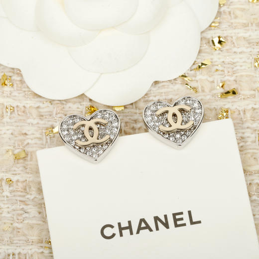 小香 26p 爱心满钻双C耳钉（XTY） 商品图5