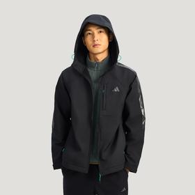 Adidas阿迪达斯TH SOFTSHELL JACKET 拒水保暖运动休闲连帽软壳夹克外套KR2496