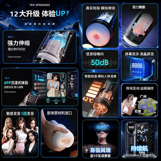 谜姬星际飞机杯app互动吮吸伸缩 商品图1