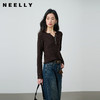 NEELLY纳俪商场同款春季新款时尚修身显瘦针织衫女休闲通勤上衣N26024A05501 商品缩略图0