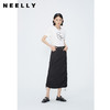 NEELLY纳俪商场同款夏新款美式复古工装半裙女抽绳褶皱后开叉腰裙N26044E04583 商品缩略图0