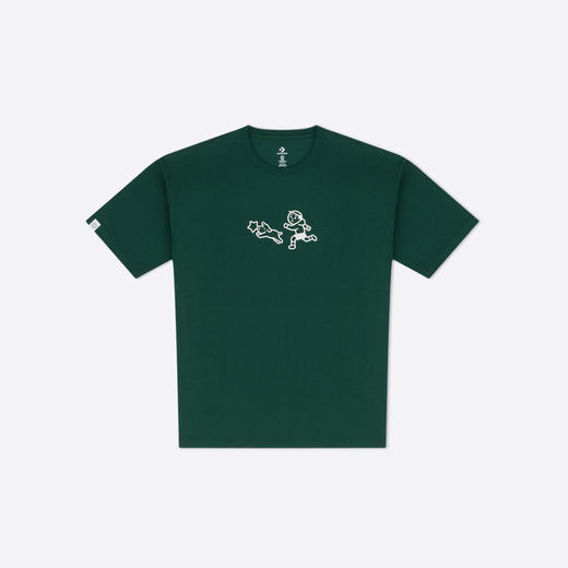 【春上新】【6折】7楼CONVERSE匡威 绿色男女同款涂鸦扎染短袖T恤UCH886-EIE 吊牌价369元 折后价221 商品图0