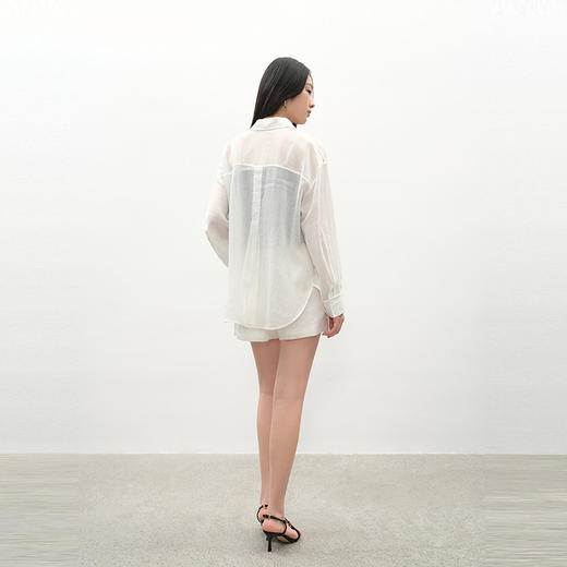 NEELLY纳俪商场同款夏季新款时尚显白简约衬衫两件套女休闲套装N26044Z04546 商品图1