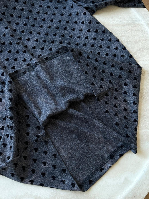 植绒爱心合体针织长袖T恤 商品图13