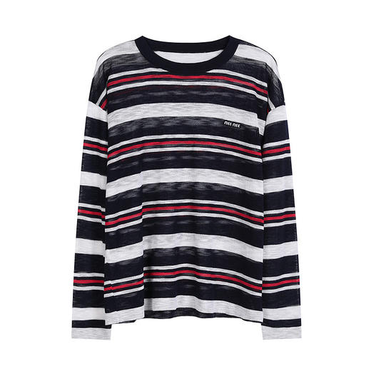 NEELLY纳俪商场同款夏季新款圆领撞色字母T恤女短款百搭休闲上衣N26054A04503 商品图3