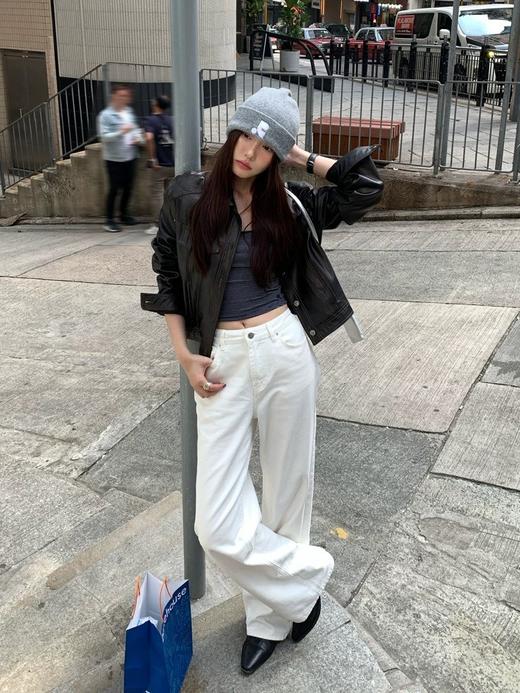 一店z 【16盎司环保牛仔】小禾大爆款！Ic早春原白蜡笔水洗棉牛仔裤 商品图13