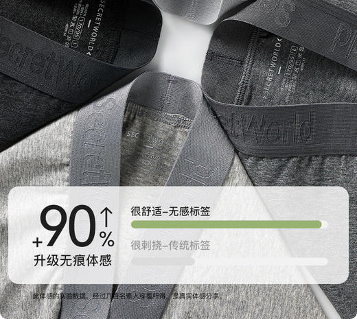 【多妈团购 Secret World  A409男士运动内裤纯棉 3条装】全身7A抑菌，穿上很安心，A类吸湿透气，像量身定制一样，高弹百搭运动，品质超好，亲肤防夹臀-咸喜仓 商品图12