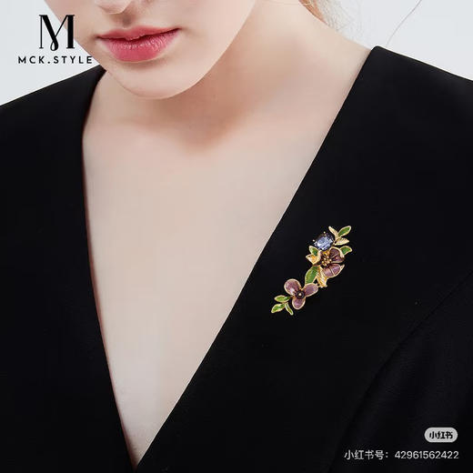 shes茜子梵高鸢尾胸针 紫/蓝双色绝美上线 商品图9