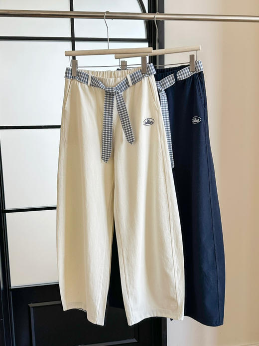 the Bar*章若楠同款格纹拼接阔腿裤 商品图3