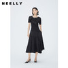 NEELLY纳俪商场同款夏季新款黑色套头针织衫女薄款网纱蝴蝶结上衣N26044A04581 商品缩略图0