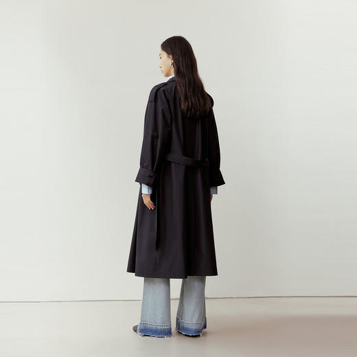 NEELLY纳俪商场同款春新款气质通勤休闲风衣女随性舒适双排扣外套N26023F01086 商品图1