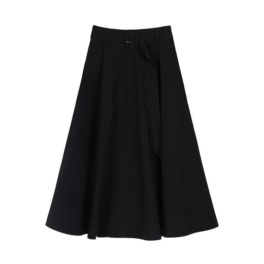 NEELLY纳俪商场同款夏季新款简约高腰显瘦A字裙女气质百搭半身裙N26044E04407 商品图3