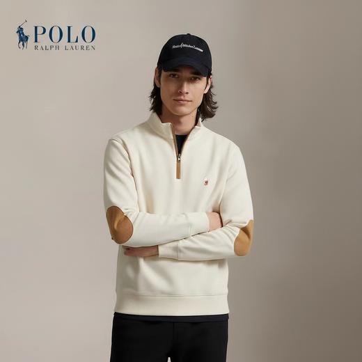 F030111双面麂皮绒拼接秋冬男士半拉链卫衣 商品图3