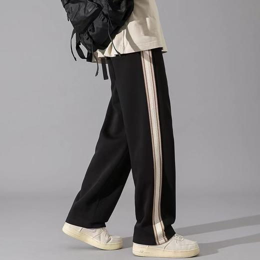 F030182男女同款织带拼接休闲卫裤直筒休闲裤 商品图5