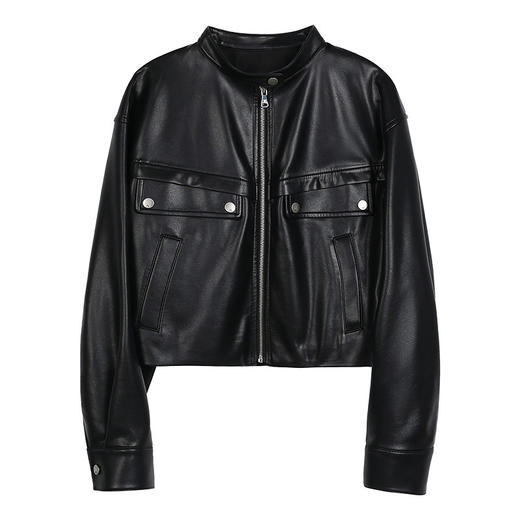 NEELLY纳俪商场同款春季新款宽松廓形帅气短夹克女松弛慵懒感外套N26014C04405 商品图3