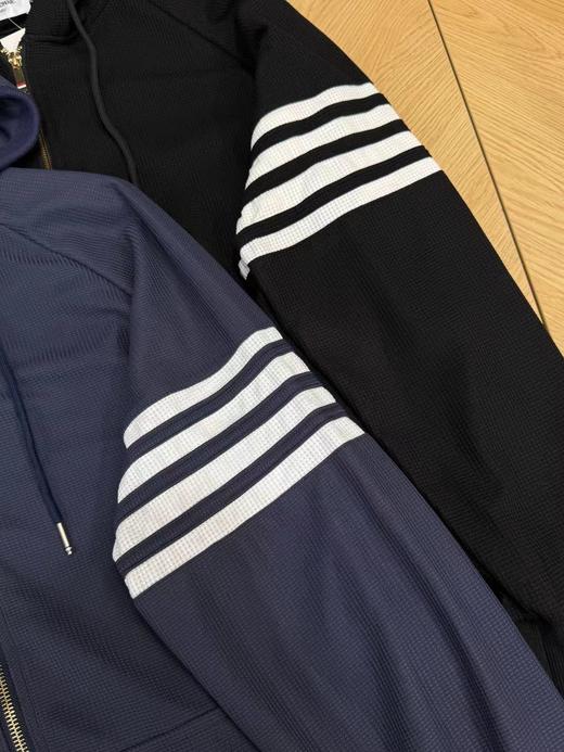 F030102加厚款羊毛混纺四杠三色情侣针织拉链连帽外套 商品图8